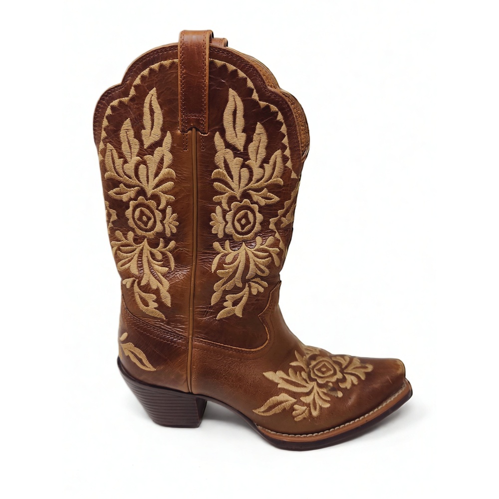Ariat Unbridled Roxanne Western Cowboy Boots Womens 7B Leather Broad Square Toe - Picture 2 of 10